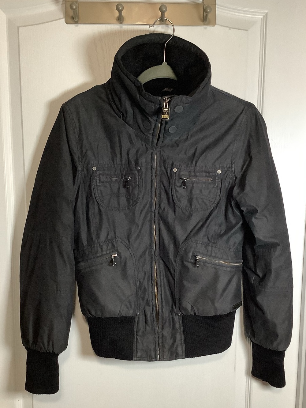 TNA St Moritz Bomber Jacket with High Collar